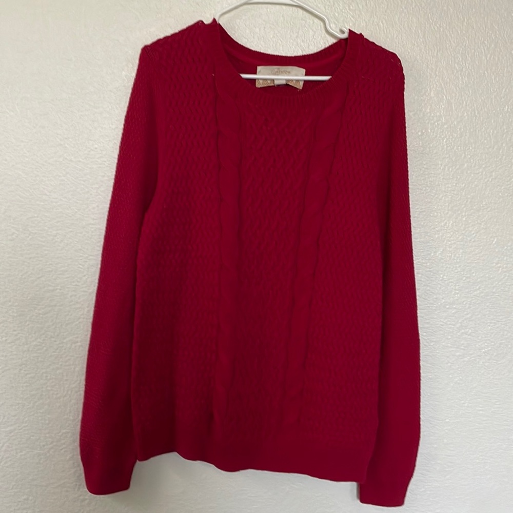 Red women knitted sweater